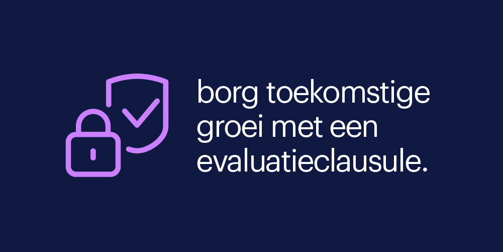 borg toekomstige groei met een evaluatieclausule
