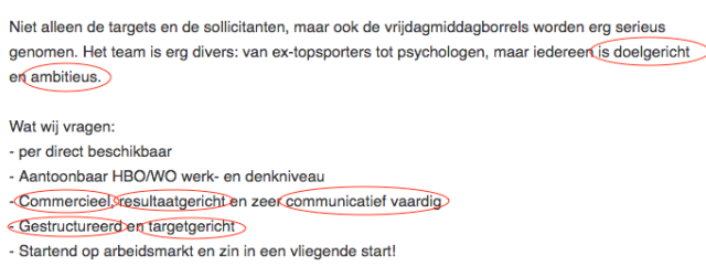 blog: steekwoorden in cv - voorbeeld randstad student